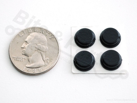 Adhesive feet black - set of 4 pcs Ø8mm x 4mm - Adafruit 550